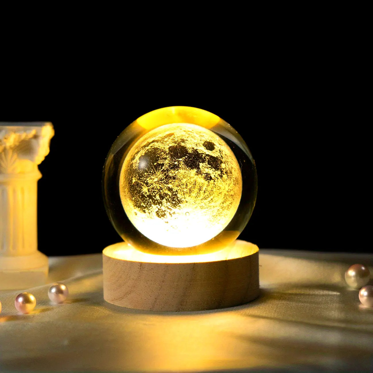 Lampara Luna Llena 3d Flotante